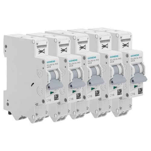 Siemens Sentron disjoncteur P+N 16A lot de 5 courbe C
