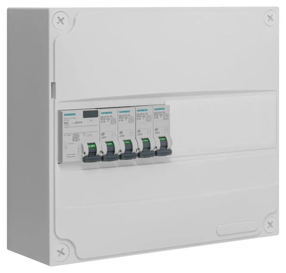 Siemens tableau électrique 1 rangée pré-équipé 40A type AC