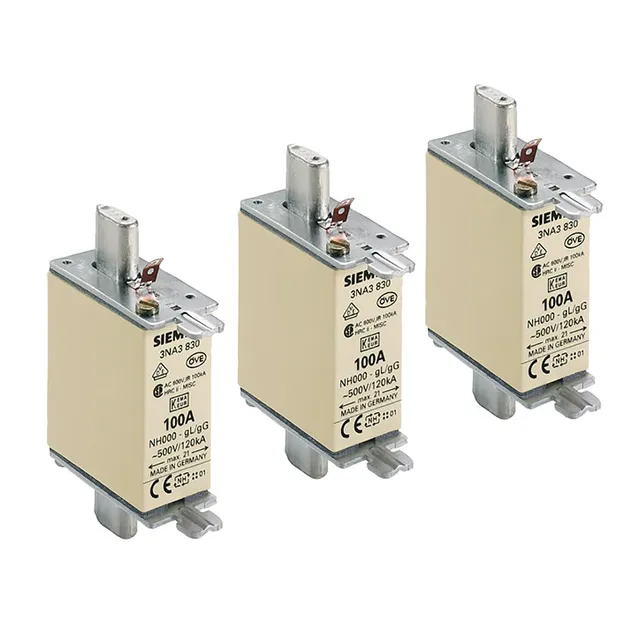 Siemens Sentron fusible NH000 50A lot de 3 cartouches