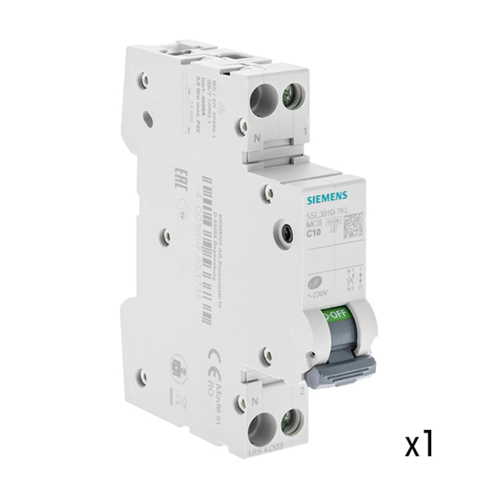Siemens Sentron disjoncteur 10A Ph+N courbe C 4,5 kA 230V