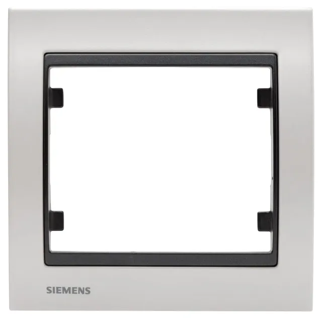 Siemens Delta Iris plaque simple métal perle blanc