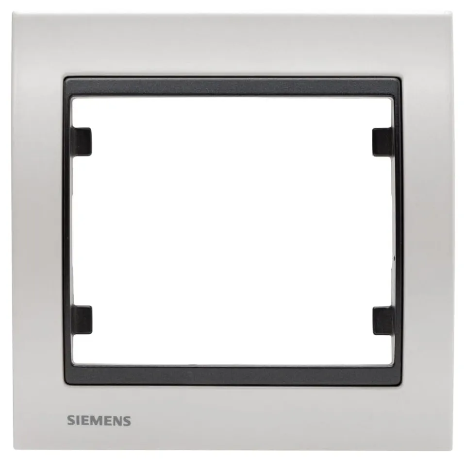 Siemens Delta Iris plaque simple métal perle blanc