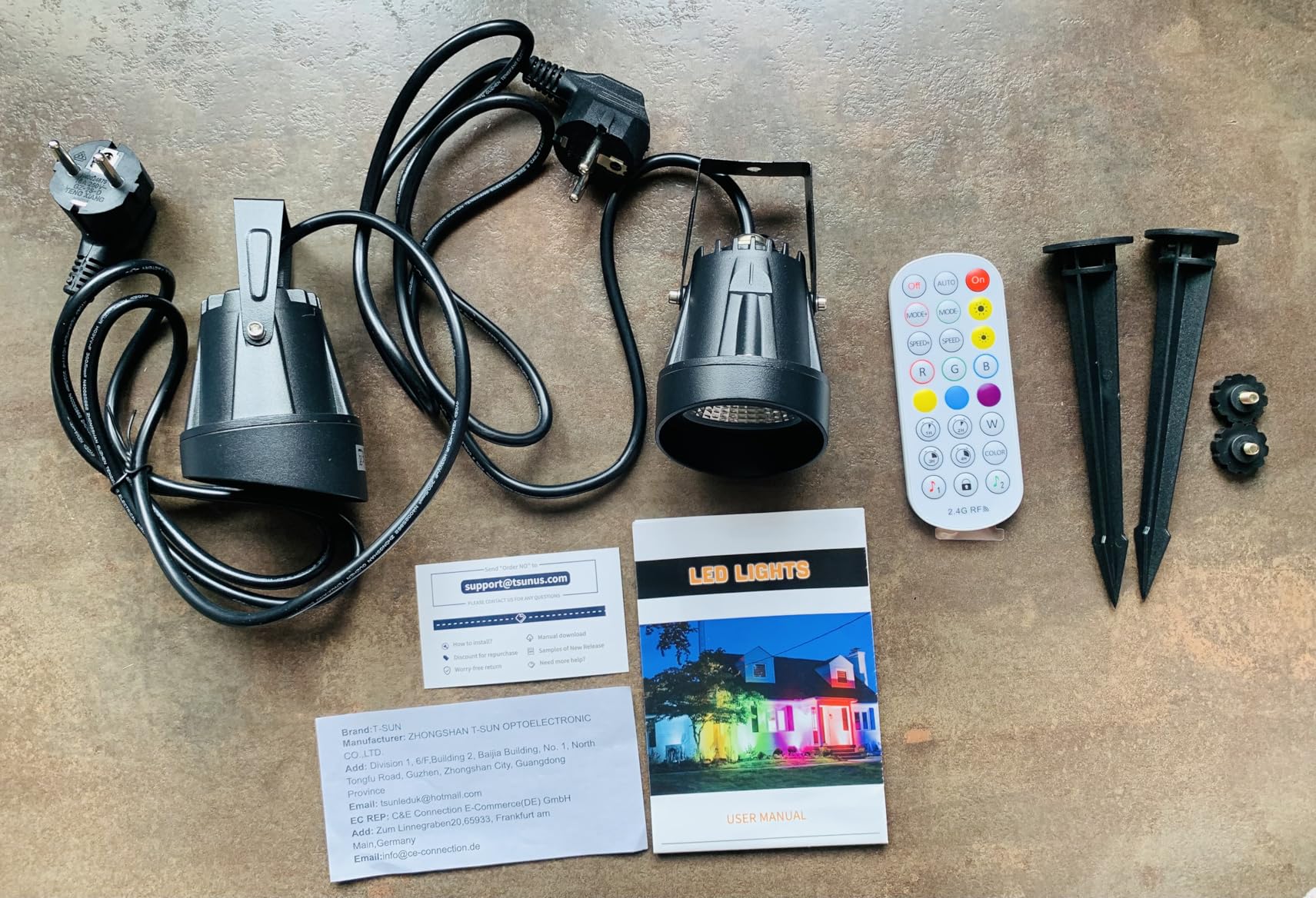 T-Sun Spot Lights spot LED extérieur RGB Bluetooth 6 pièces IP65