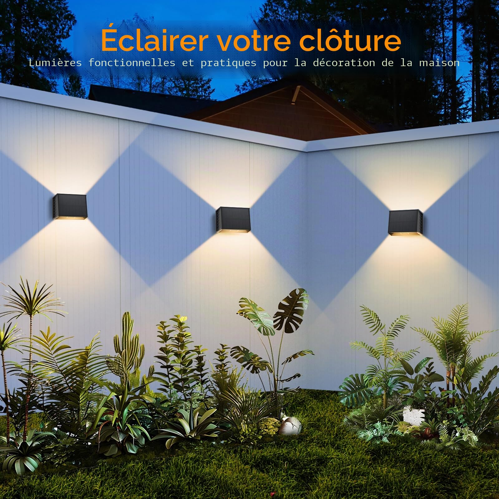 T-Sun Applique Solaire Murale 3000K Lot 2 Sans Détecteur
