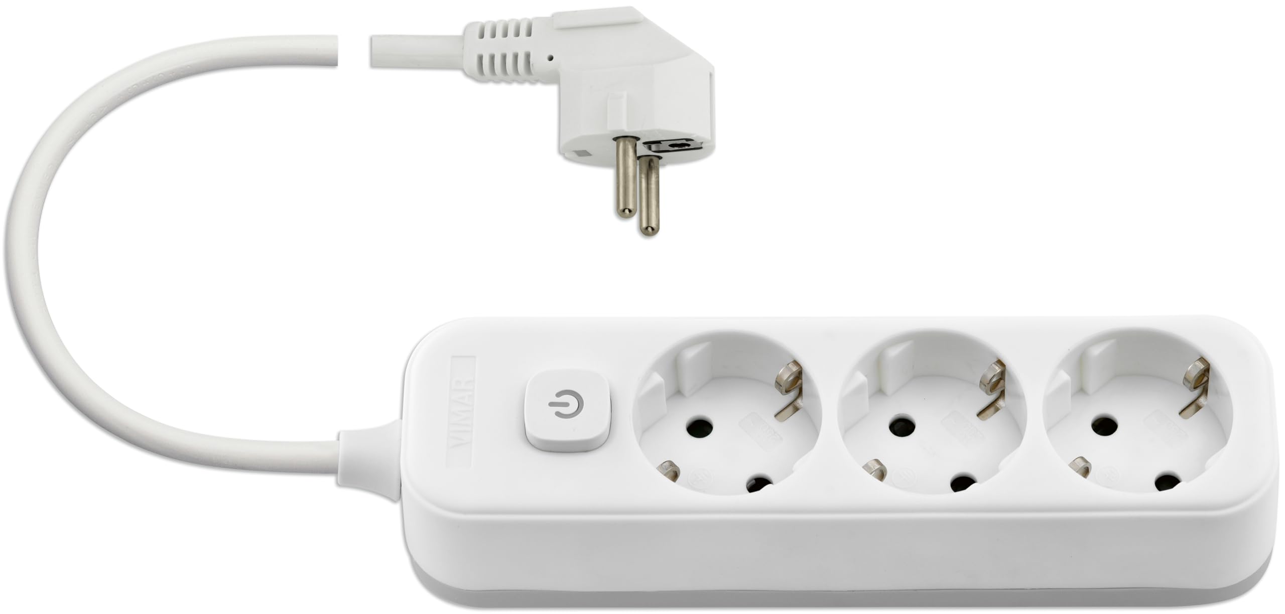 Vimar 00493.X.B multiprise 3 Schuko blanc câble 5 m