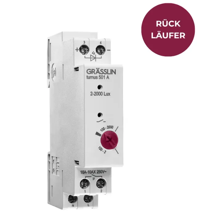 Grasslin Turnus 501 A interrupteur crépusculaire rail