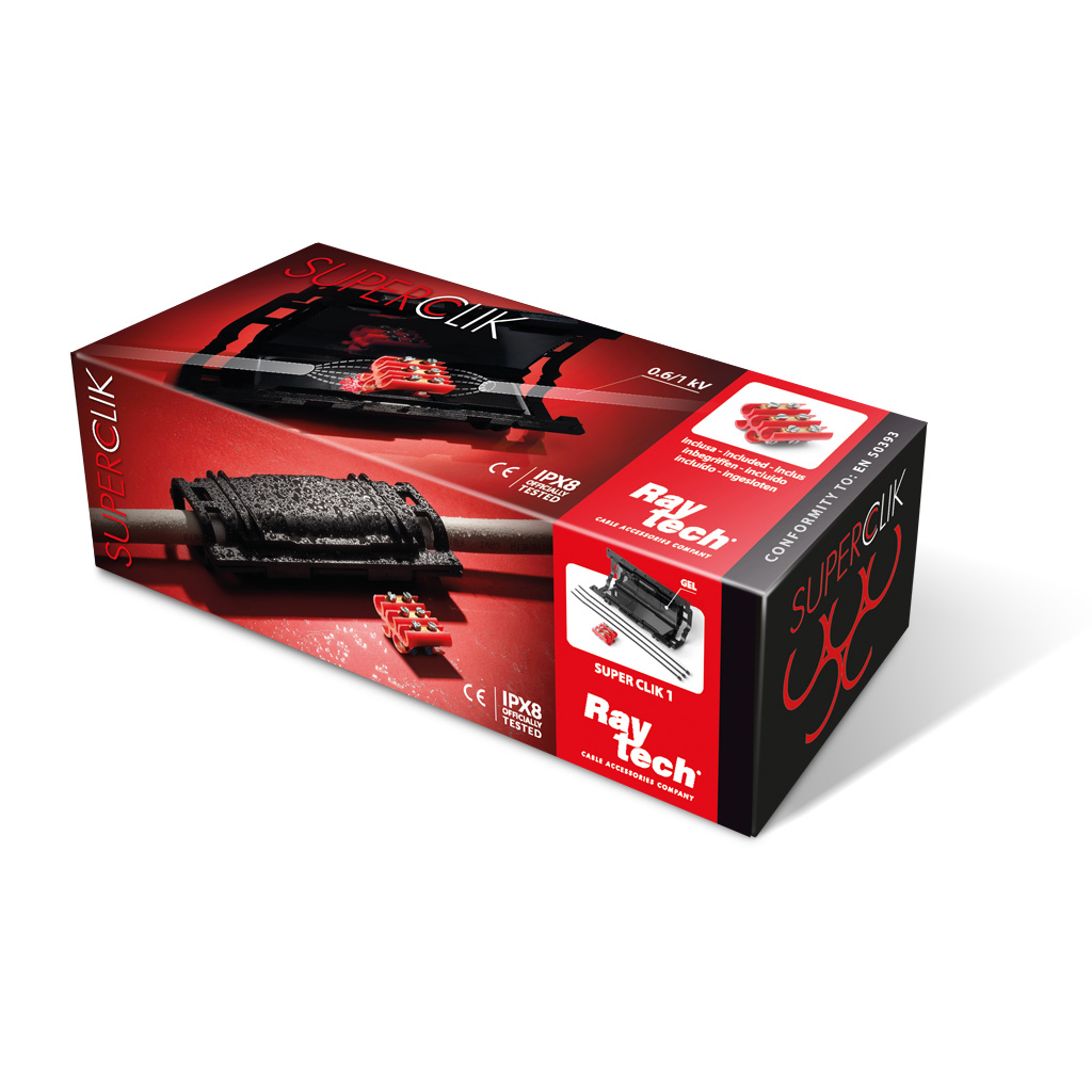 Raytech Super Clik Joint gel droit dérivation 0,6/1 kV