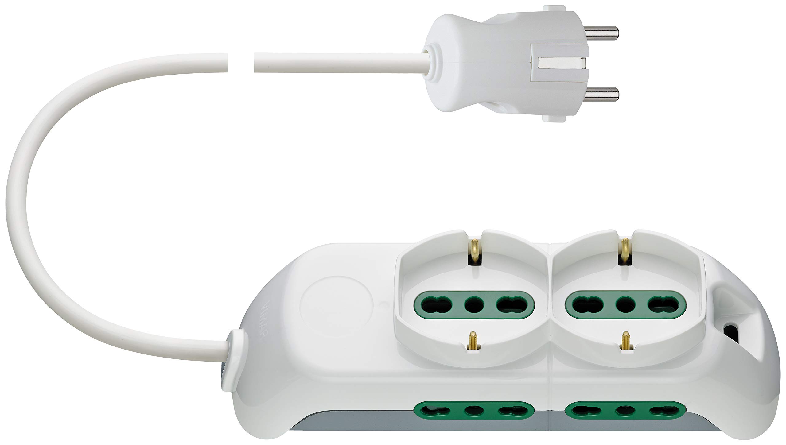 Vimar FP00520.CK.B Multiprise 6 prises 16A 3680W blanc