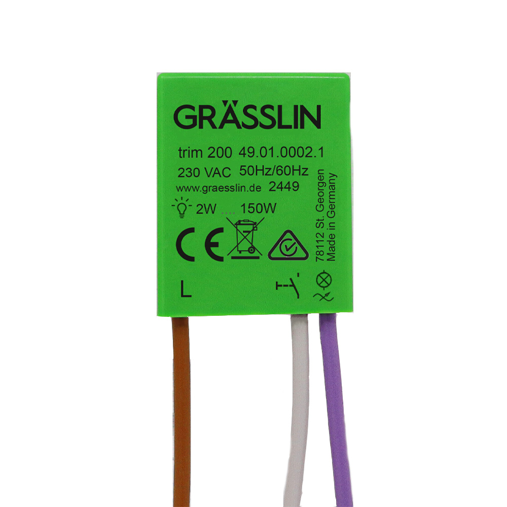 Grasslin trim 200 minuterie 1 pièce analogique rail DIN