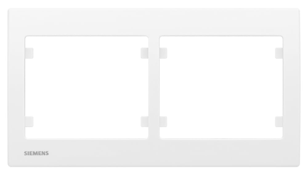 Siemens Delta Iris plaque double horizontale blanc