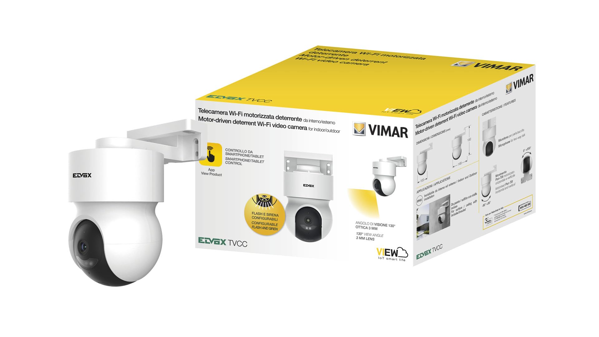 Vimar Composants 46241.030B caméra IP WiFi extérieure Full HD 2 Mpx