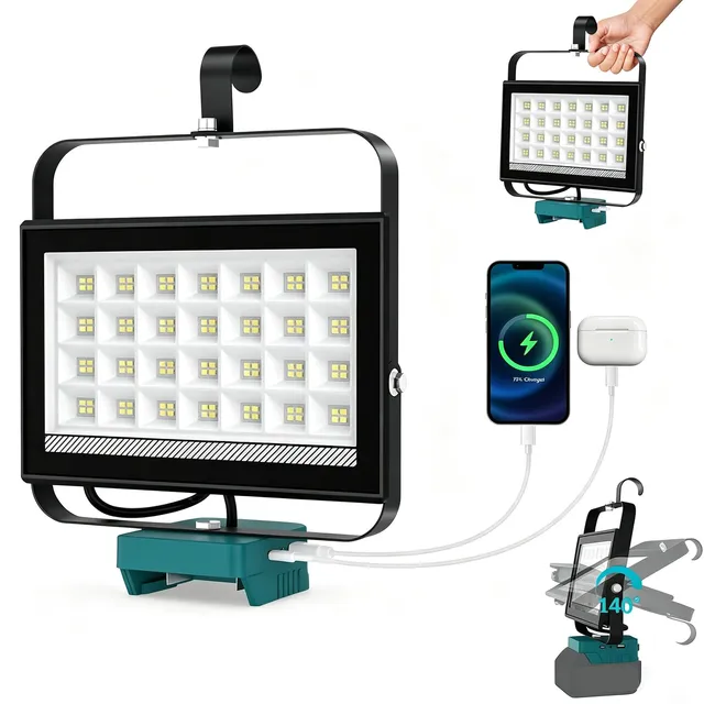 T-Sun Work Lights projecteur LED 100W Makita 18V