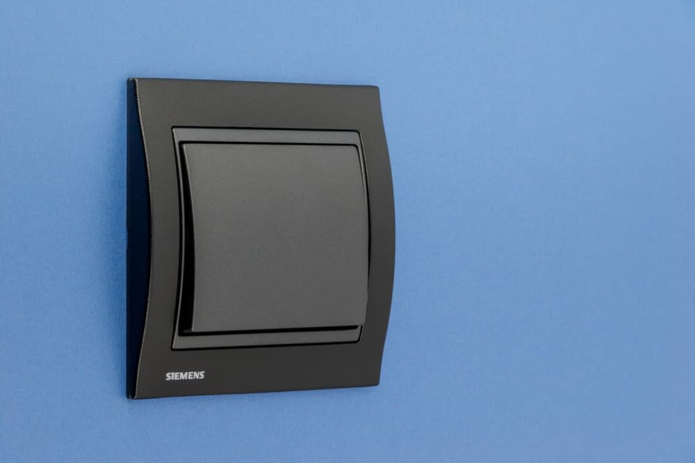 Siemens Delta Iris plaque simple métal noir