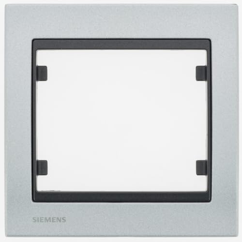 Siemens Delta Iris plaque simple aluminium texturé prise