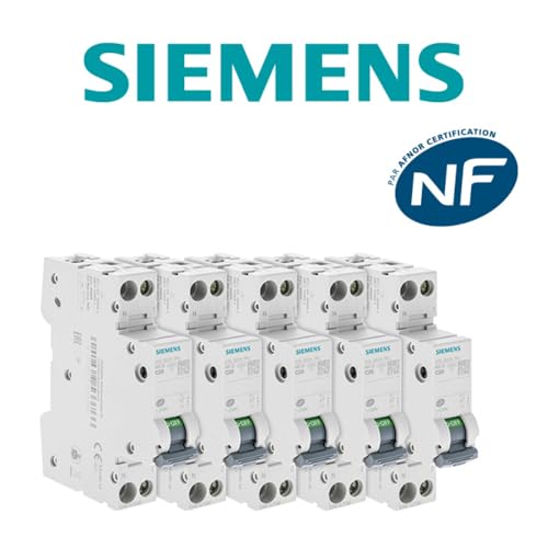 Siemens Sentron lot 5 disjoncteurs 1P+N 20A courbe C
