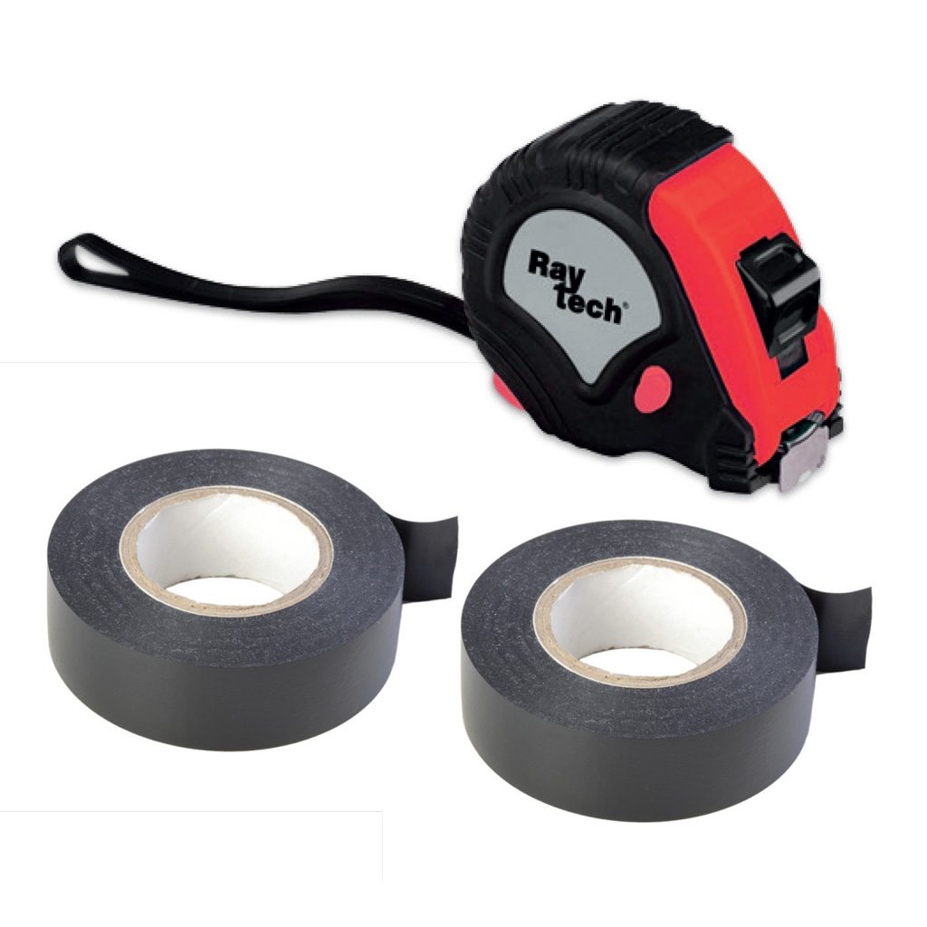 Raytech Rayteam K20 ruban isolant PVC 19 mm x 25 m + mètre