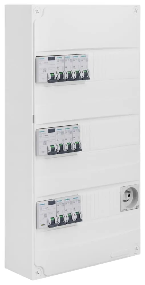 Siemens Tableau prééquipé 3 rangées 39 modules 10 disjoncteurs