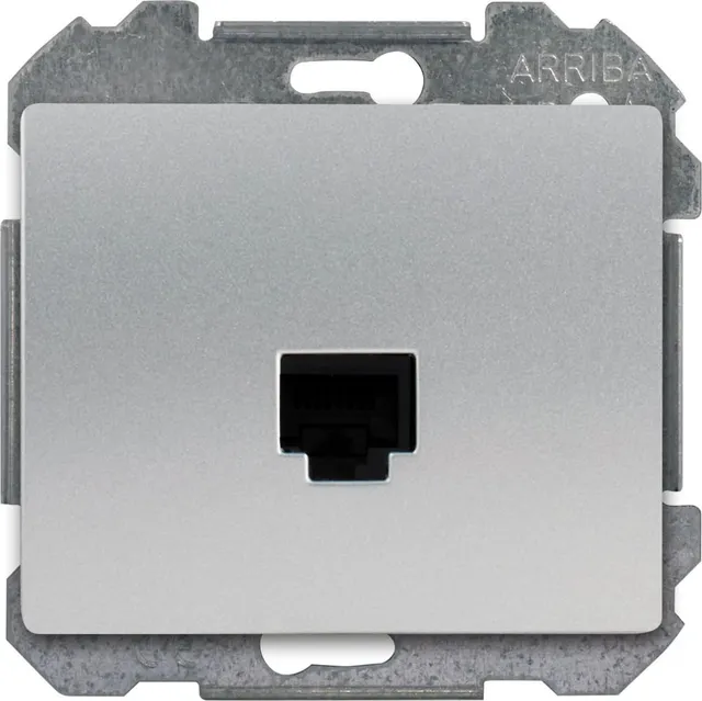 Siemens Delta Iris prise RJ45 alu silver réseau
