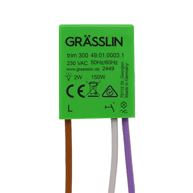 Grasslin trim 300 minuterie 1 pièce analogique rail DIN