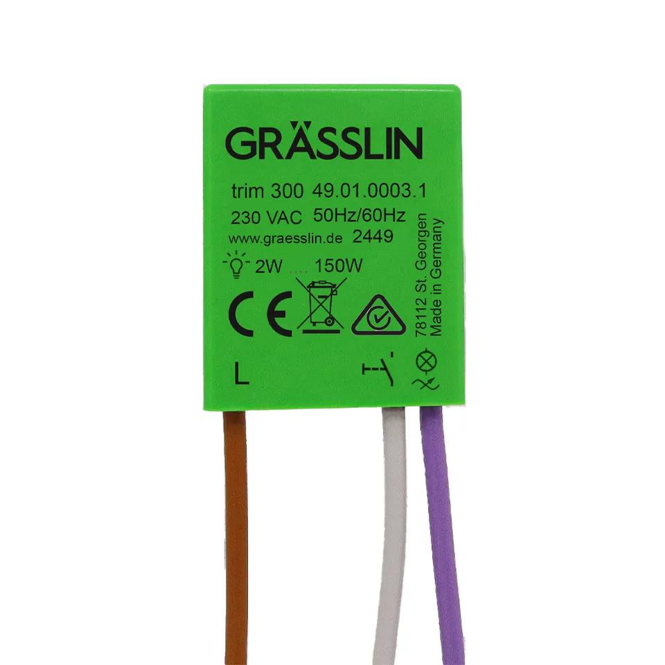 Grasslin trim 300 minuterie 1 pièce analogique rail DIN