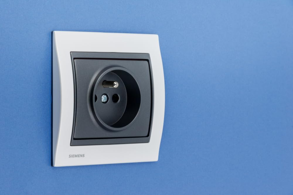 Siemens Delta Iris plaque simple métal perle blanc