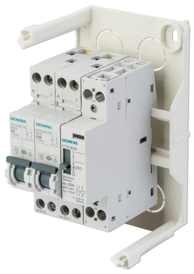 Siemens Tableau chauffe-eau pré-câblé 4 modules jour/nuit