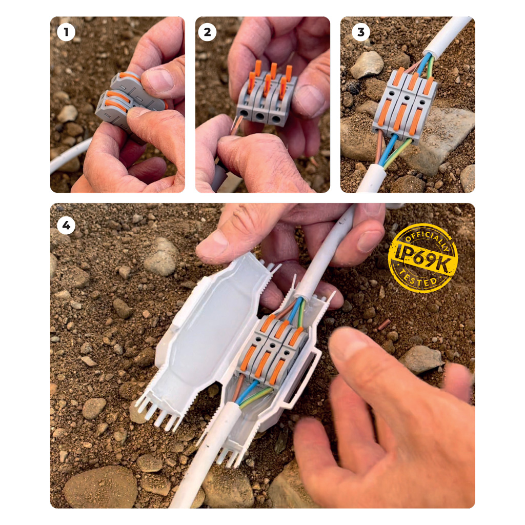 Raytech Joints LITTLE JOINT EASY boîte gel IP68 éclairage jardin