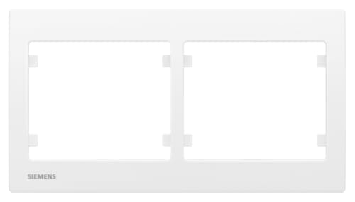 Siemens Delta Iris plaque double horizontale blanc