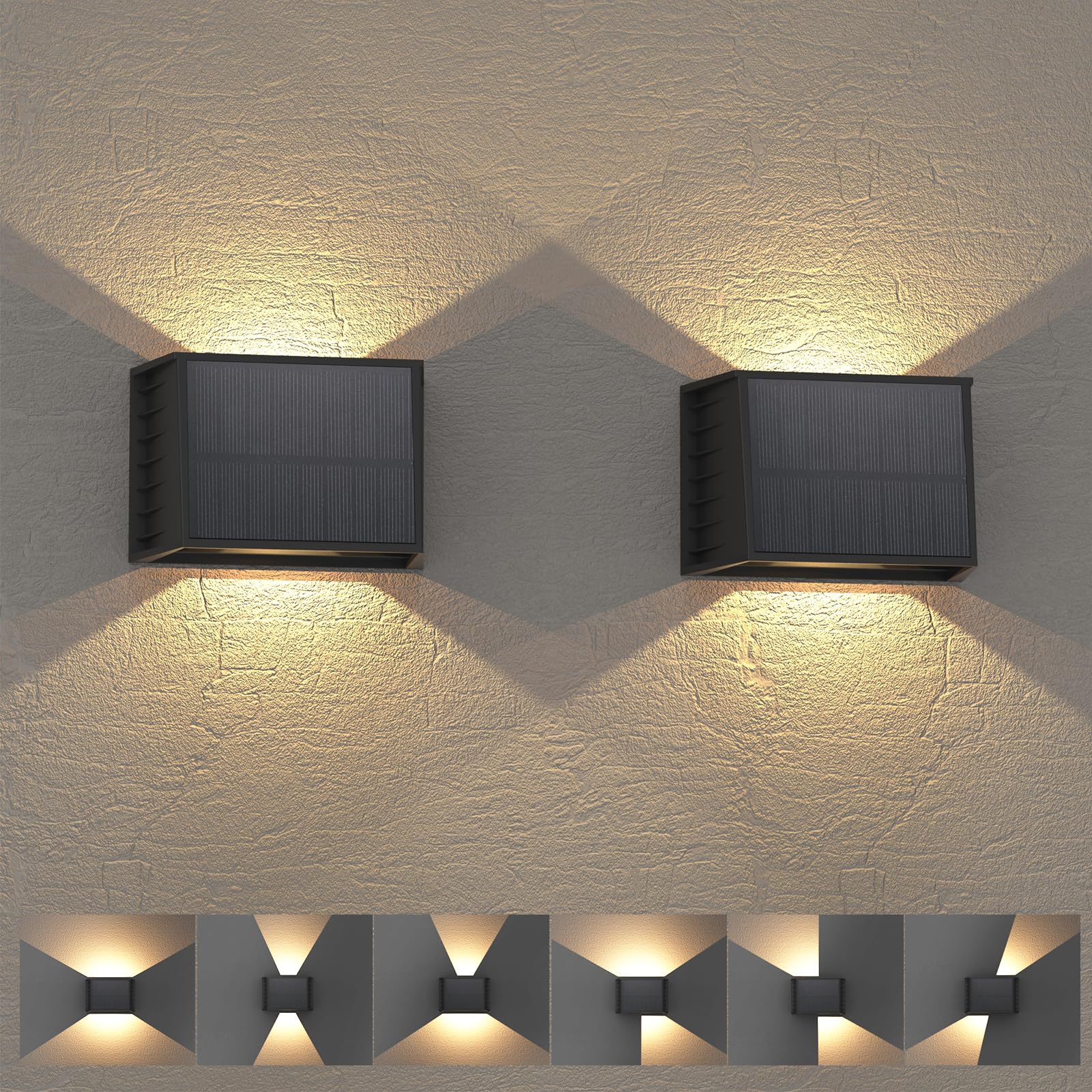 T-Sun Wall Lights Applique Solaire Lot 4 IP65 3000K