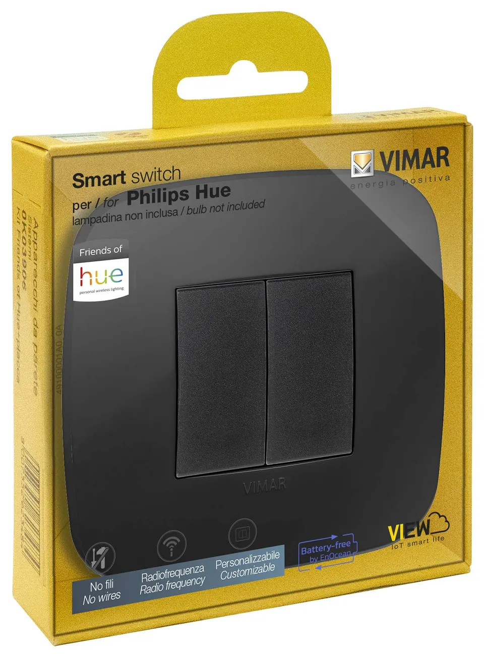 Vimar Arké 03906 kit interrupteur sans fil Hue noir